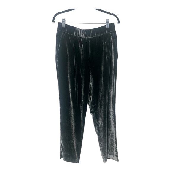 Ann Taylor Velvet Easy Pull On Ankle Pants Pewter NWT sz M Beautiful! - Picture 9 of 10